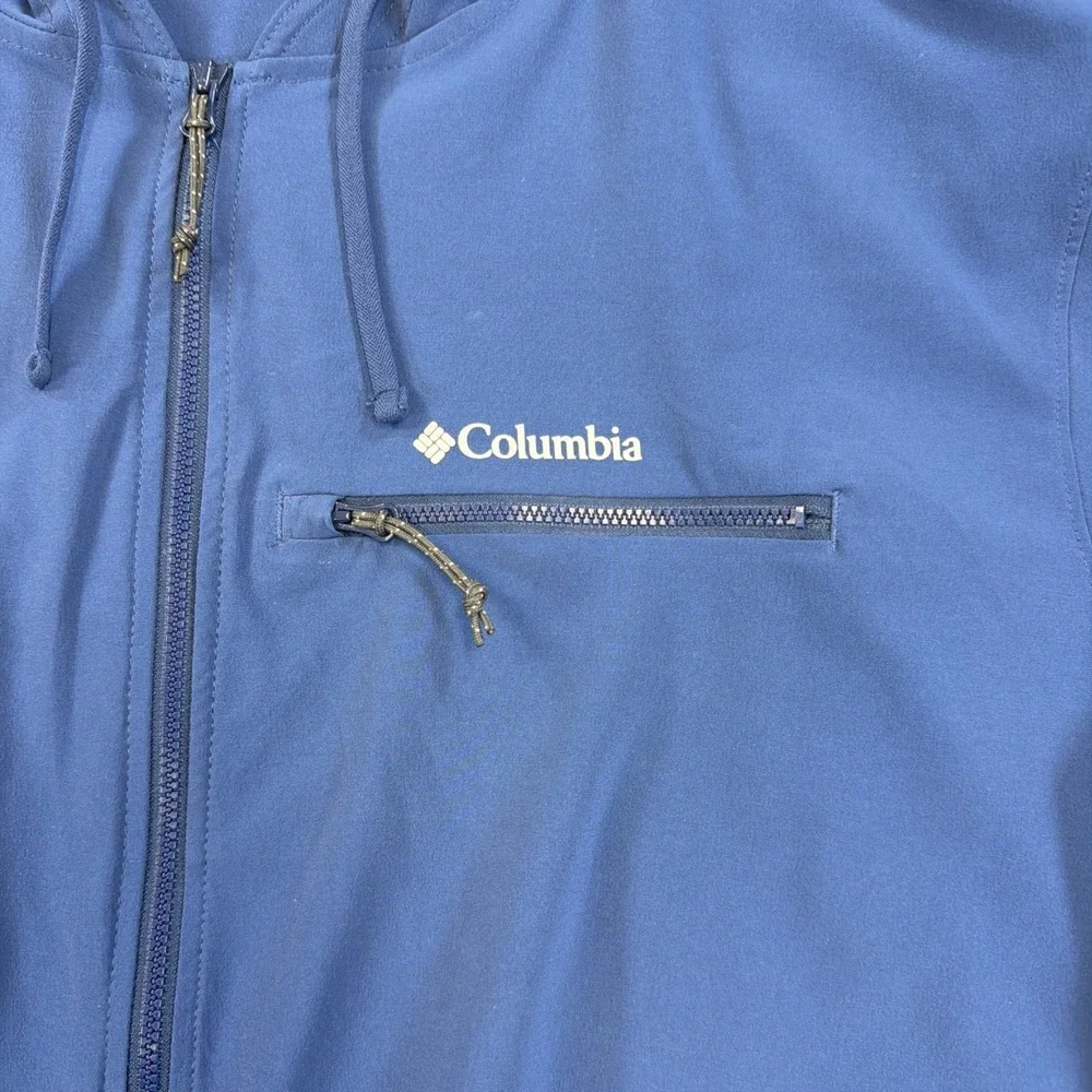 mens Columbia Omni-Shield Lookout Ridge Hoodie Jacket Blue Xxl